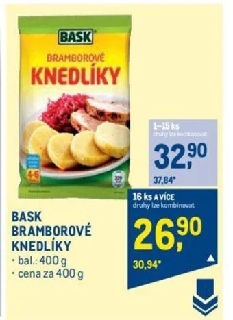 Makro BASK BRAMBOROVÉ KNEDLÍKY nabídka