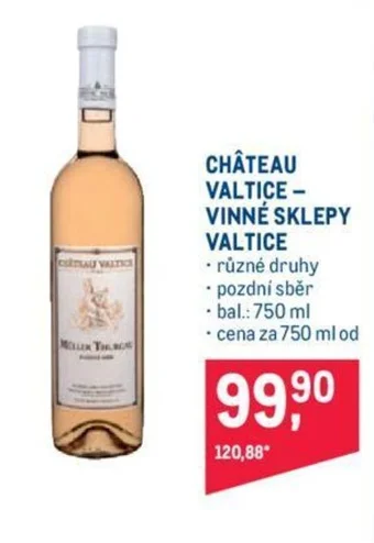 Makro CHÂTEAU VALTICE - VINNÉ SKLEPY VALTICE nabídka