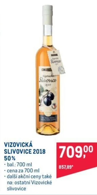 Makro VIZOVICKÁ SLIVOVICE 2018 50% nabídka