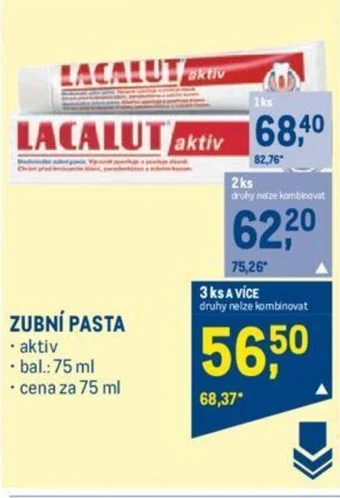 Makro ZUBNÍ PASTA nabídka