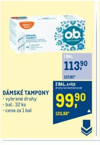 Makro DÁMSKÉ TAMPONY nabídka