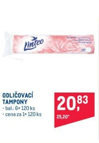 Makro Linteo ODLIČOVACÍ TAMPONY nabídka