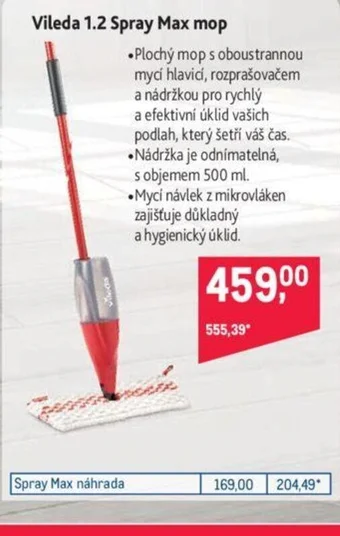 Makro Vileda 1.2 Spray Max mop nabídka