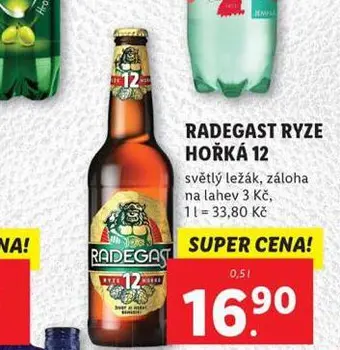 Lidl Pivo radegast ryze hořká 12 nabídka