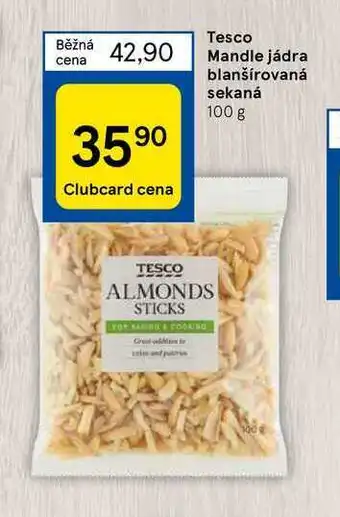 Tesco Tesco mandle jádra blanšírovaná sekaná 100 g nabídka