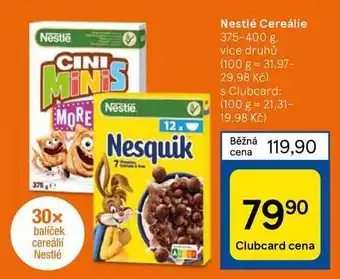 Tesco Nestlé cereálie 375 - 400 g nabídka