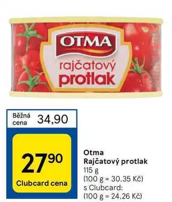 Tesco Otma rajčatový protlak 115 g nabídka