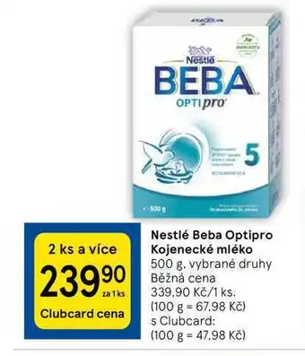 Tesco Nestlé beba optipro kojenecké mléko 500 g nabídka