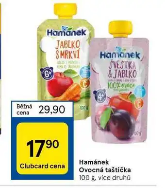 Tesco Hamánek ovocná taštička 100 g nabídka
