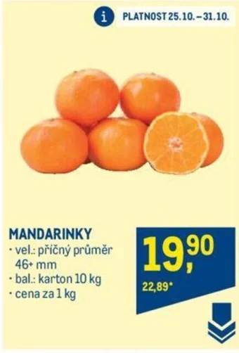 Makro MANDARINKY nabídka