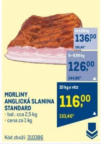 Makro MORLINY ANGLICKÁ SLANINA STANDARD nabídka