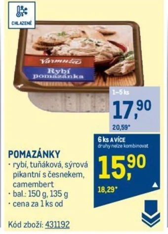 Makro POMAZÁNKY nabídka