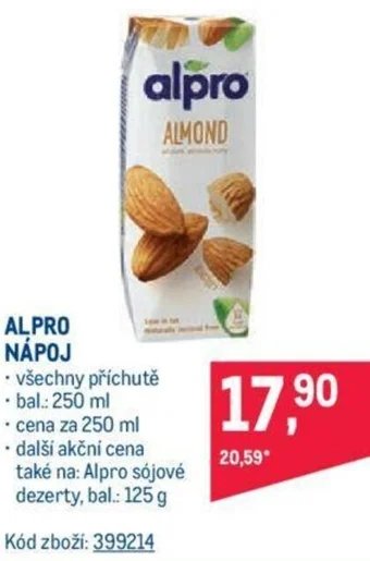 Makro ALPRO NÁPOJ nabídka