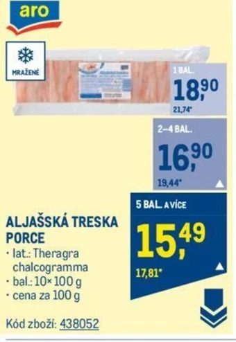Makro ALJAŠSKÁ TRESKA PORCE nabídka