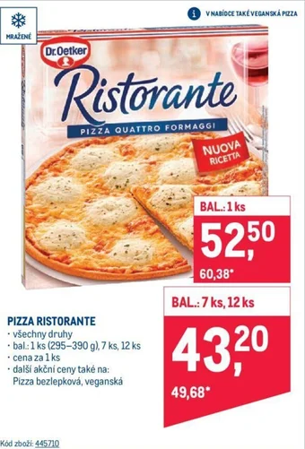 Makro PIZZA RISTORANTE nabídka