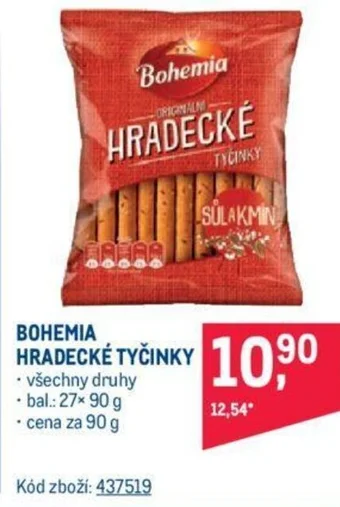 Makro BOHEMIA HRADECKÉ TYČINKY nabídka