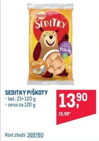 Makro SEDITKY PIŠKOTY nabídka