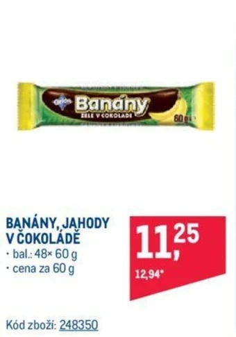 Makro BANÁNY, JAHODY V ČOKOLÁDĚ nabídka