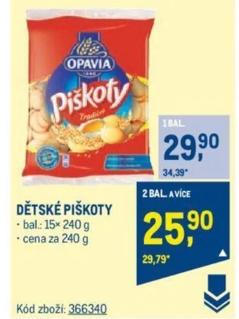 Makro DĚTSKÉ PIŠKOTY nabídka