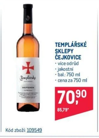 Makro TEMPLÁŘSKÉ SKLEPY ČEJKOVICE nabídka