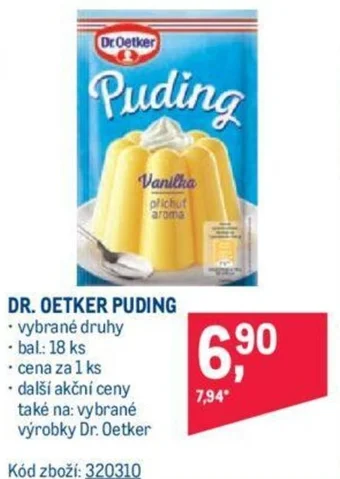 Makro DR. OETKER PUDING nabídka