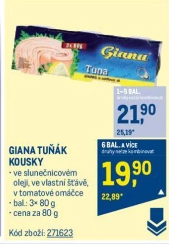 Makro GIANA TUŇÁK KOUSKY nabídka