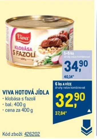 Makro VIVA HOTOVÁ JÍDLA nabídka