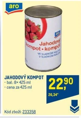 Makro JAHODOVÝ KOMPOT nabídka