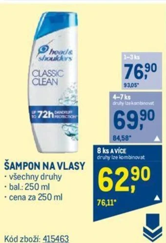 Makro ŠAMPON NA VLASY nabídka