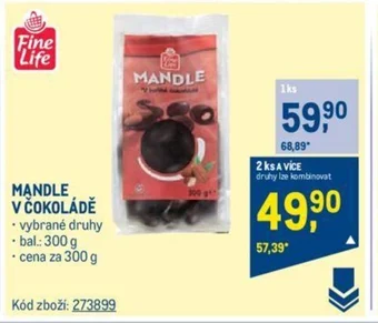 Makro MANDLE V ČOKOLÁDĚ nabídka