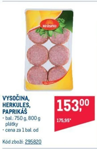 Makro VYSOČINA, HERKULES, PAPRIKÁŠ nabídka
