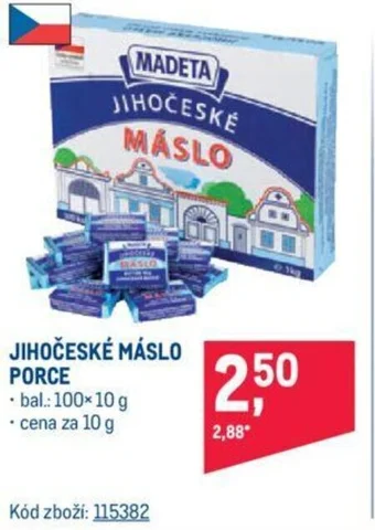 Makro JIHOČESKÉ MÁSLO PORCE nabídka