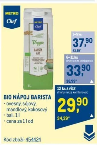 Makro BIO NÁPOJ BARISTA nabídka