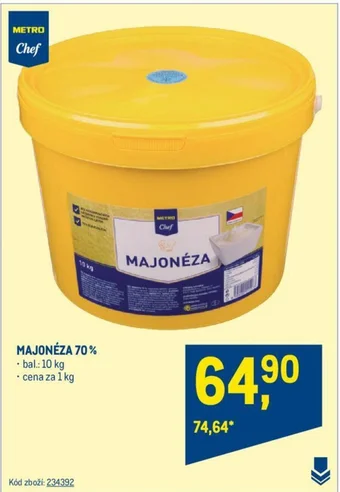 Makro MAJONÉZA 70% nabídka