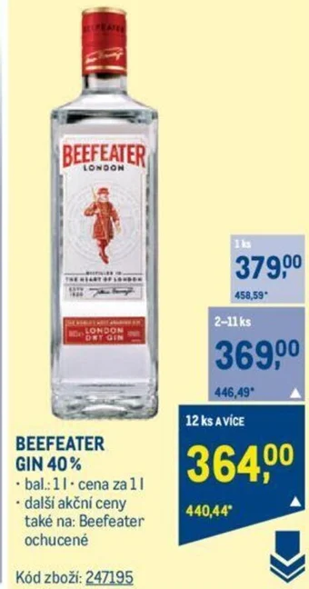 Makro BEEFEATER GIN 40% nabídka