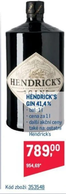 Makro HENDRICK'S GIN 41,4% nabídka