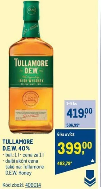 Makro TULLAMORE D.E.W. 40% nabídka