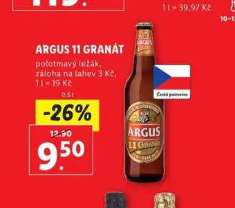 Lidl Pivo argus 11 granát nabídka
