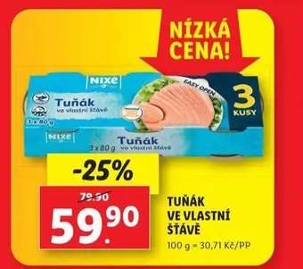 Lidl Tuňák ve vlastní šťávě nabídka