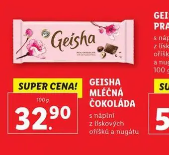 Lidl Geisha mléčná čokoláda nabídka
