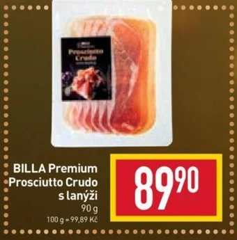 Billa BILLA Premium Prosciutto Crudo s lanýži 90 g nabídka