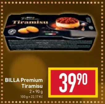 Billa BILLA Premium Tiramisu 2 x 90 g nabídka