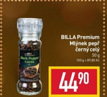 Billa BILLA Premium Mlýnek pepř černý celý 50 g nabídka