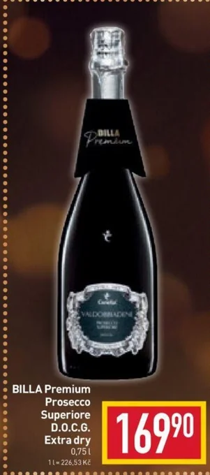 Billa BILLA Premium Prosecco Superiore D.O.C.G. Extra dry 0,75 l. nabídka