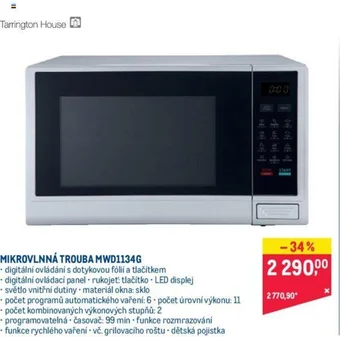 Makro MIKROVLNNÁ TROUBA MWD1134G nabídka