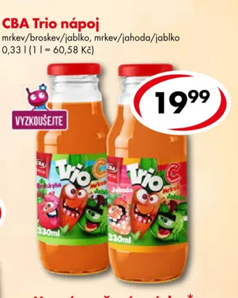 CBA CBA Trio nápoj nabídka
