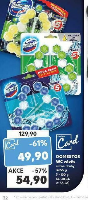 Kaufland Domestos wc závěs nabídka