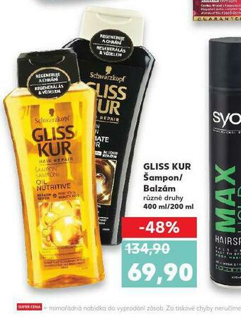 Kaufland Gliss kur šampon, balzám nabídka
