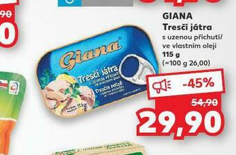 Kaufland Giana tresčí játra nabídka