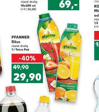Kaufland Pfanner džus nabídka